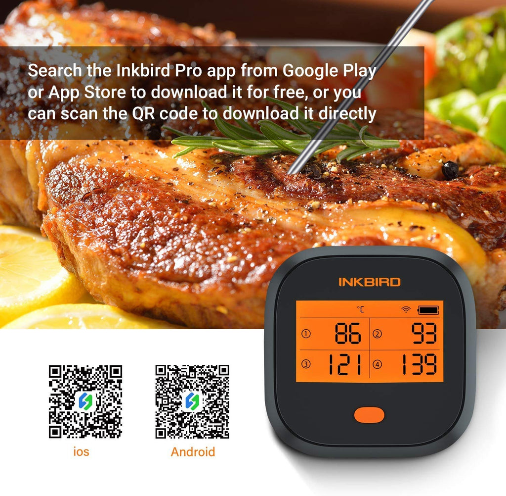 WiFi Meat Thermometer with 4 Probes & Hard Carrying Case N221656