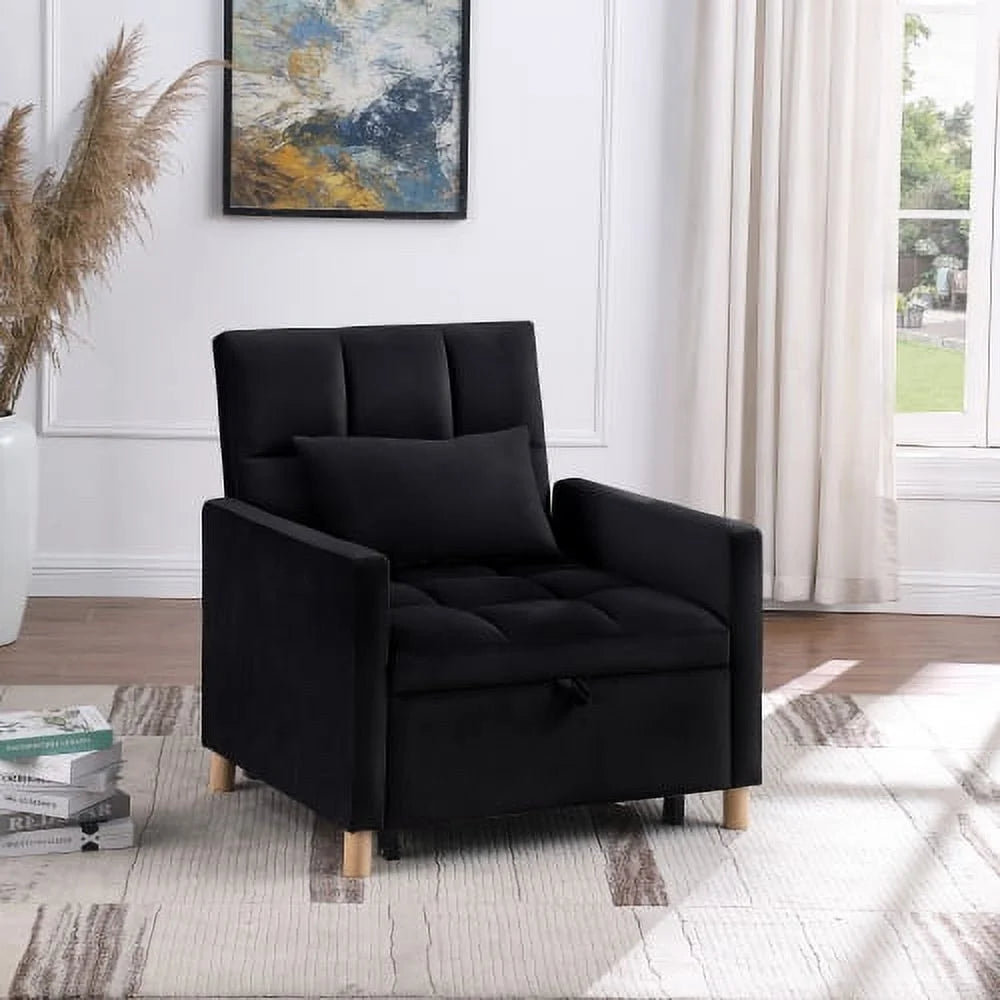 Convertible Sleeper Sofa Chair Bed with Pillow L982815