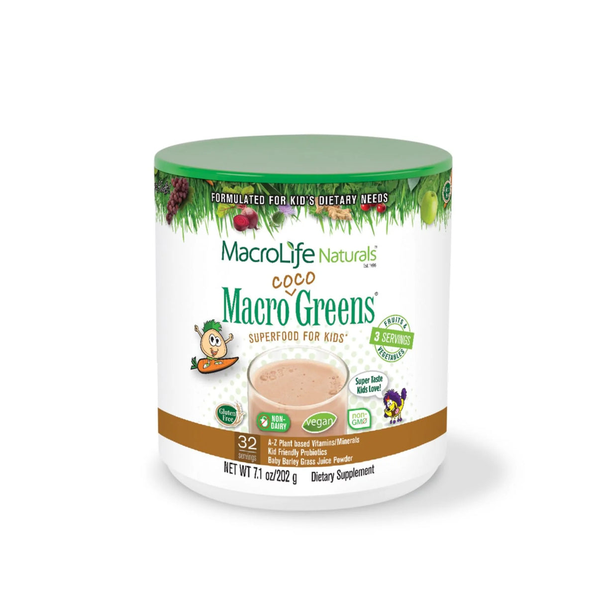 Chocolate Superfood Powder for Kids 7oz U152