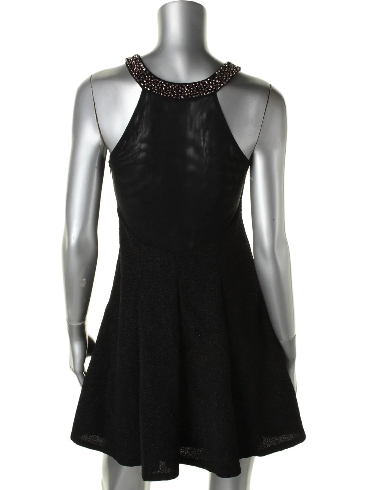 Petites Crinkled A-Line Cocktail Dress D192