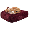 Rosewood Shag Faux Fur Rectangle Pet Bed, Small - 28 inch x 24 inch N31815