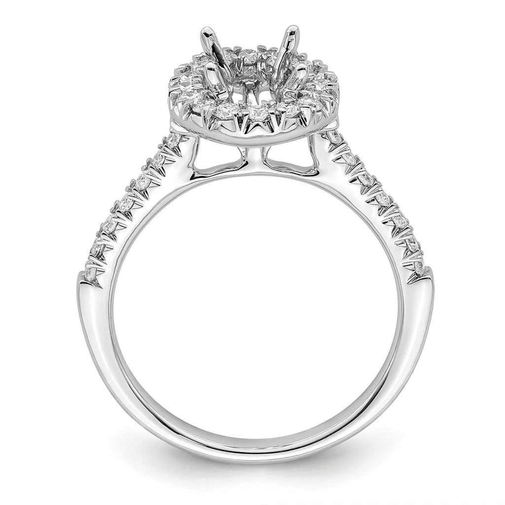 14K White Gold Oval Halo Engagement Ring Z713940