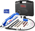 Rotary Tool Kit, Keyless Chuck, 172 Accessories, 6-Speed, Flex Shaft, 4 Attachments, Carrying Case S93854