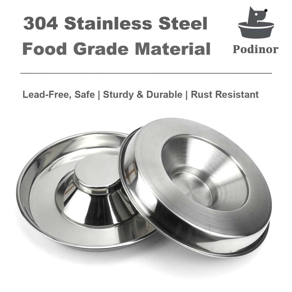 Stainless Steel Puppy Feeding Food and Water Bowls B76285