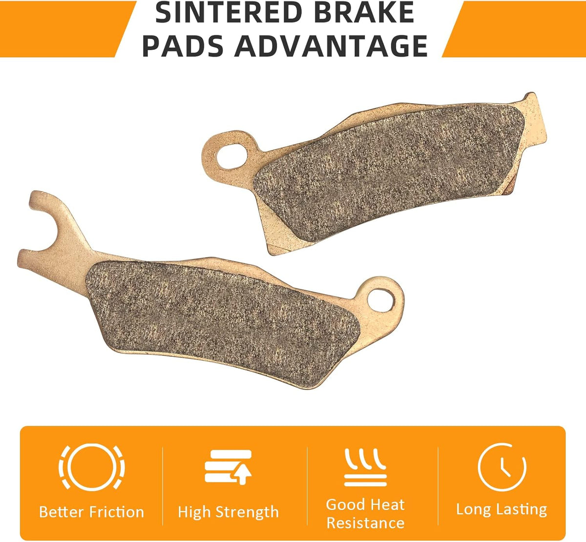 Front & Rear Sintered Brake Pads Pack of 2 (3 Sets) G774