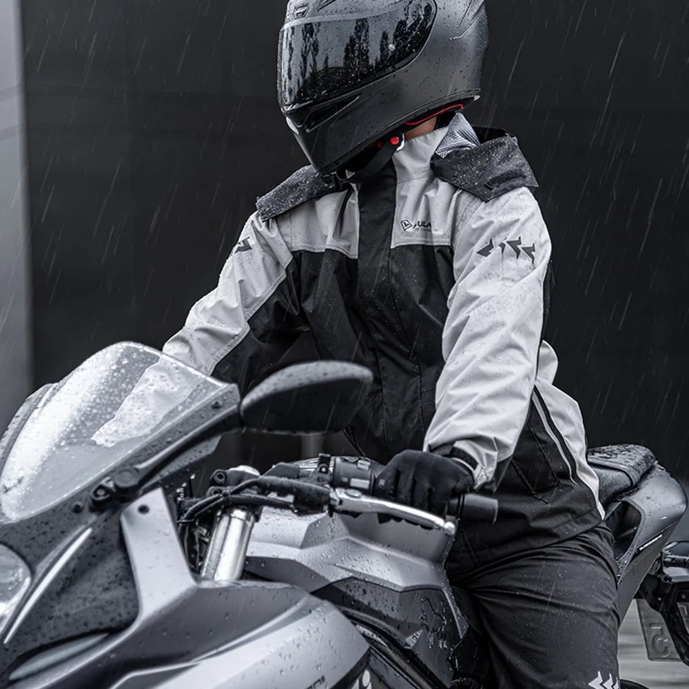 Waterproof Motorcycle Rain Suit Jacket and Pants with Storage Bag Z2153