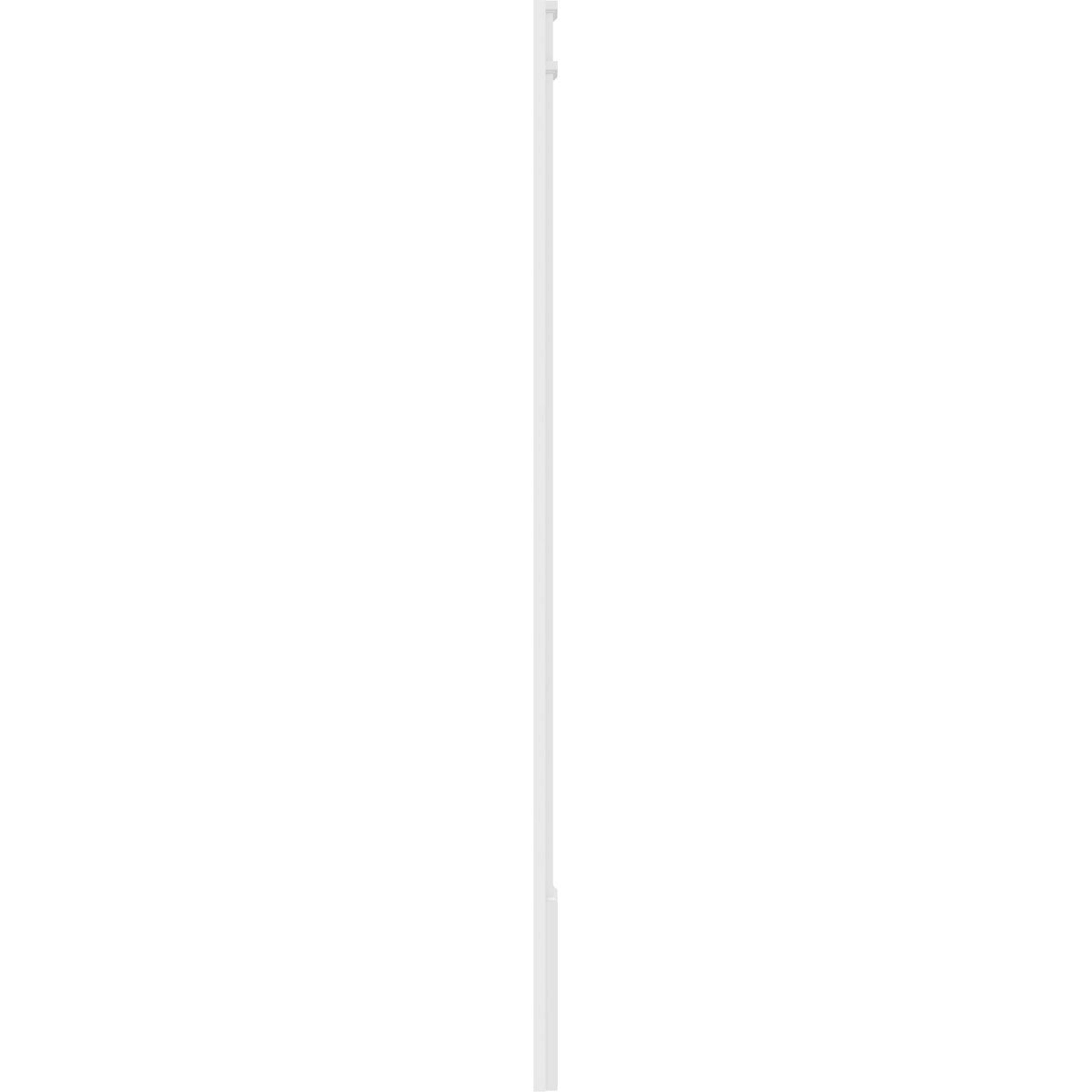 7x22W x 102x22H x 2x22P Two Equal Flat Panel PVC Pilaster with Decorative Capital & Base (Pair) F779
