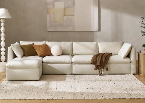 Oversized Modular Sectional Sofa with Storage and Ottoman Chaise N4697