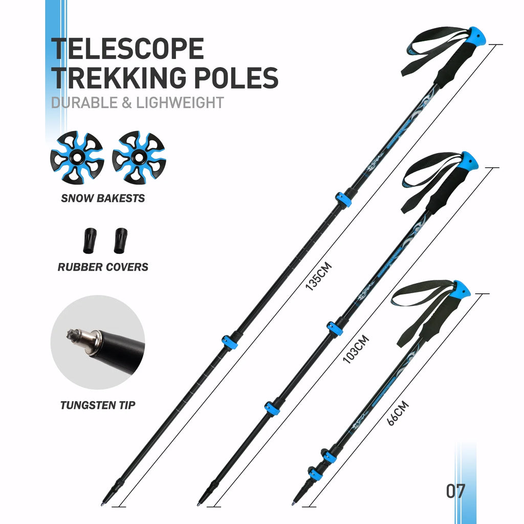 25 Inches Light Weight Snowshoes with Trekking Poles O34097