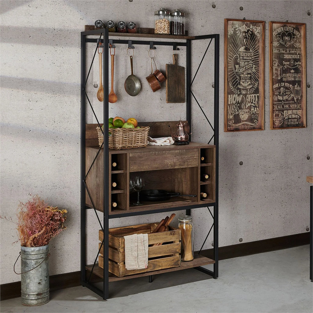 Oak Wood Baker's Rack Y786