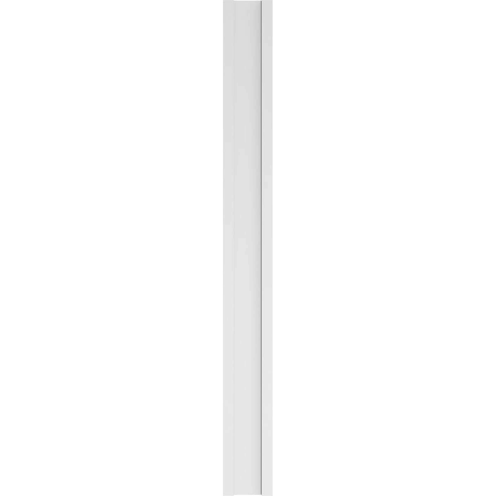 7x22W x 102x22H x 2x22P Two Equal Flat Panel PVC Pilaster with Decorative Capital & Base (Pair) F779
