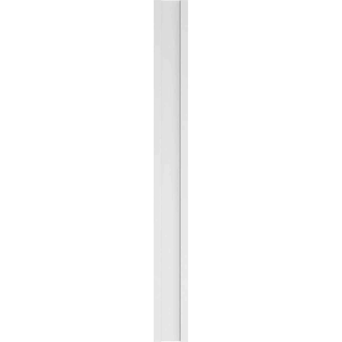 7x22W x 102x22H x 2x22P Two Equal Flat Panel PVC Pilaster with Decorative Capital & Base (Pair) F779