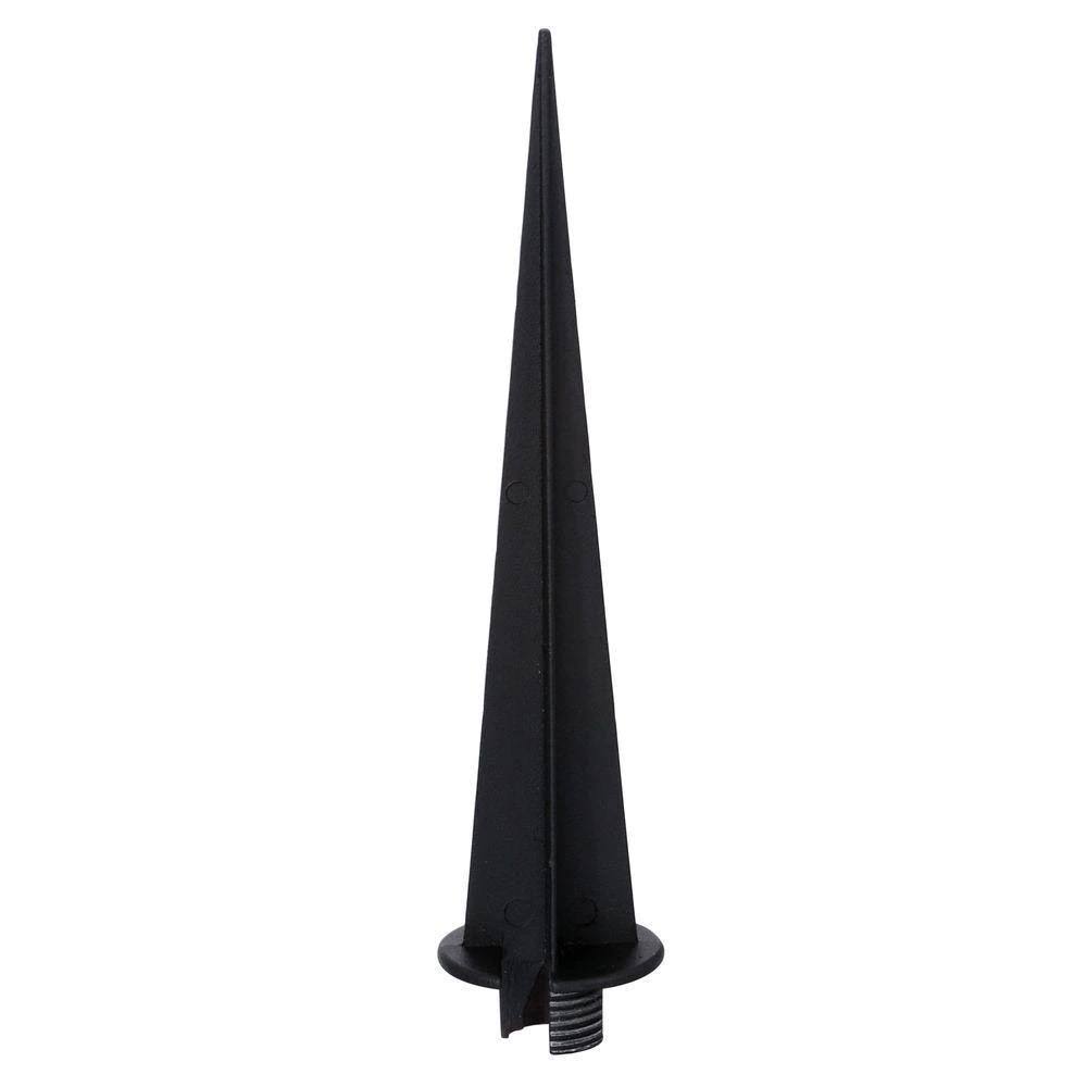 Black Outdoor Integrated LED Round Bollard Path Lights (8-Pack) Y7023