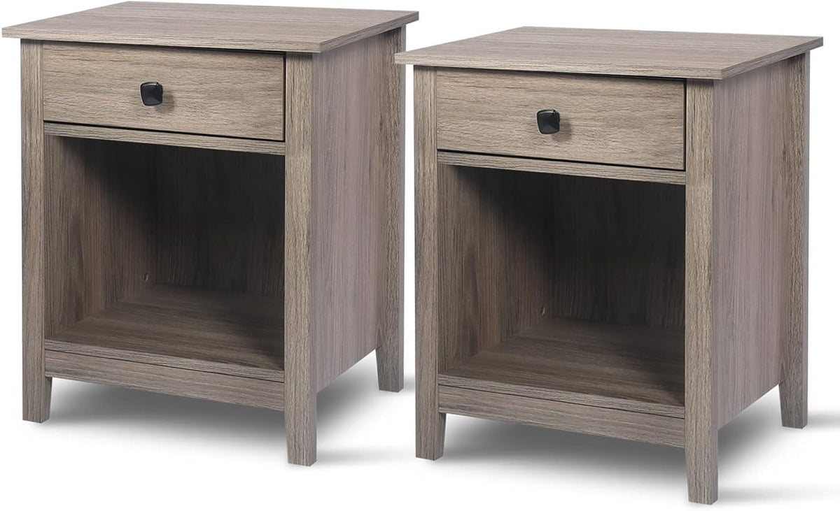Set of 2 Wood Night Stands with Drawers F545885