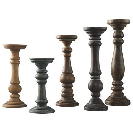 5 Piece Wood Candelabra Set H223