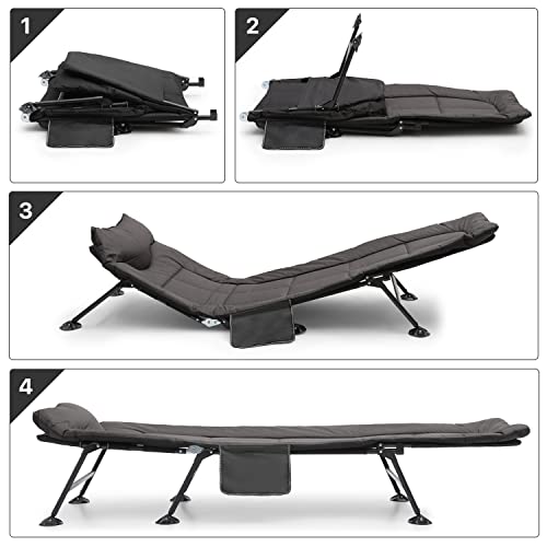 Adjustable Reclining Camping Bed with Carry Bag C884968
