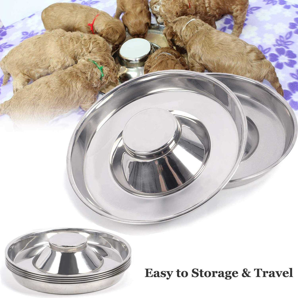 Stainless Steel Puppy Feeding Food and Water Bowls B76285