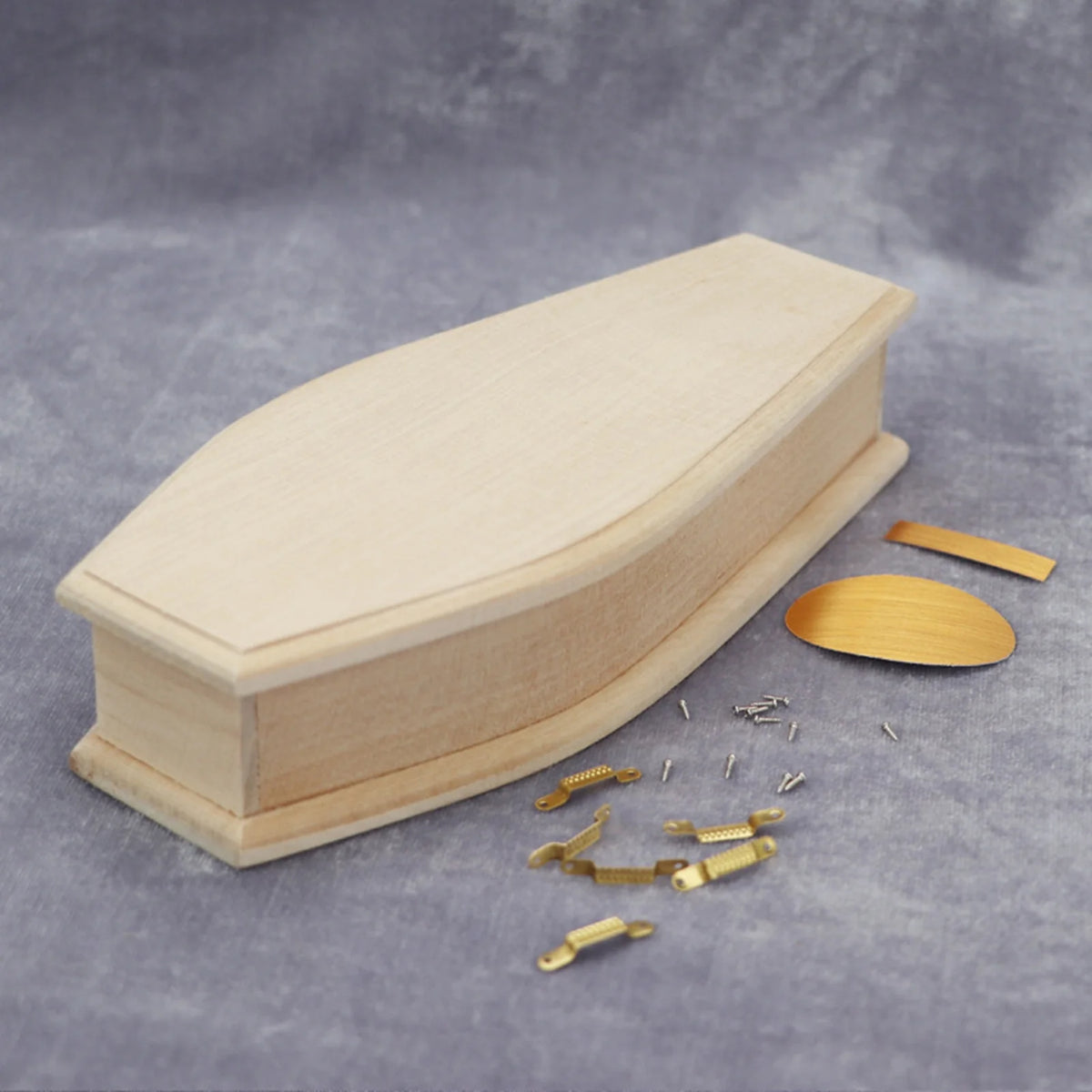1/12 Scale Miniature Wooden Coffin DIY Decoration X8793