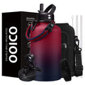 64OZ Insulated Water Bottle with Straw & Spout Lid C71434