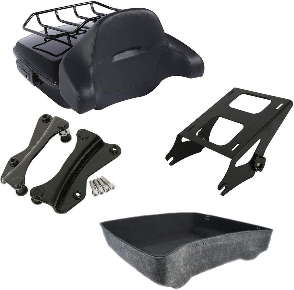 Chopped Trunk Backrest Pad Mount Rack For Harley Tour Pack Street Glide N516395
