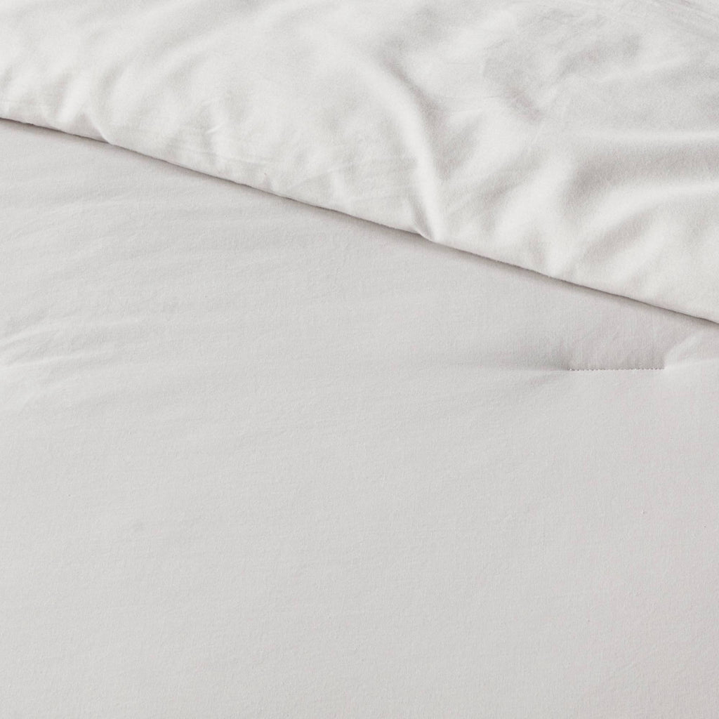 Light Gray Cotton Sateen Comforter & Sham Set U11853