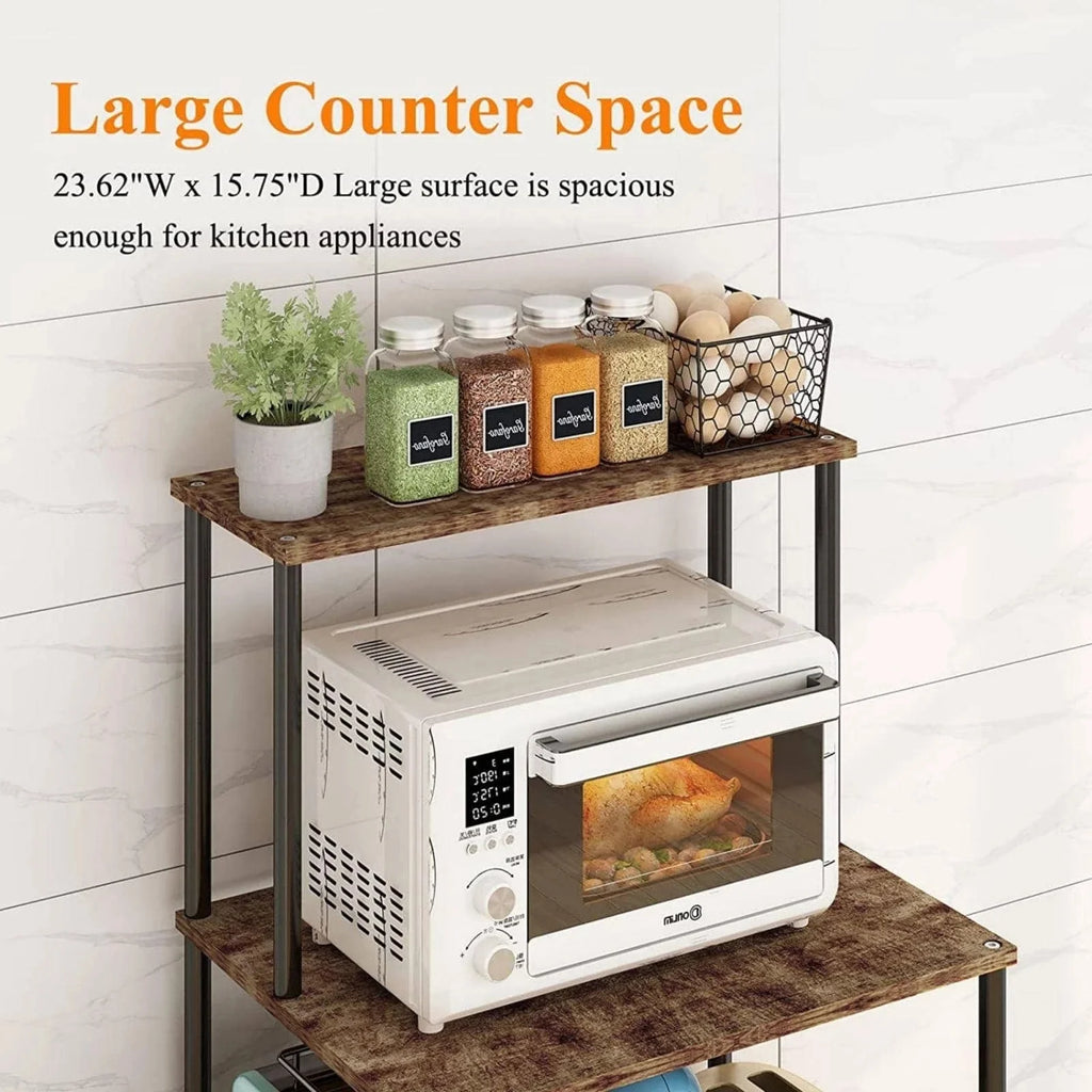 4-Tier Kitchen Bakers Rack with Wheels U987