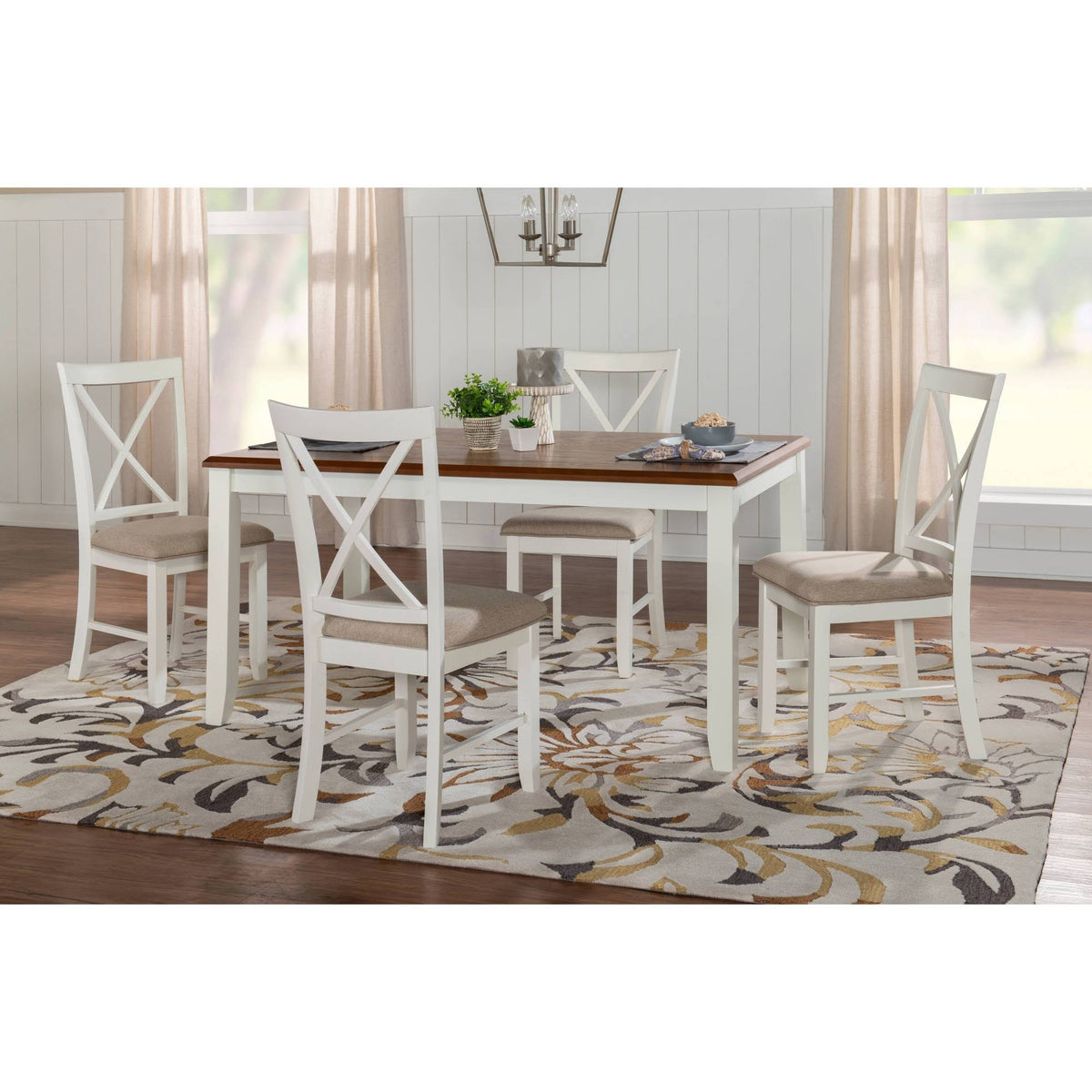 5pc Brown Dining Set L218606