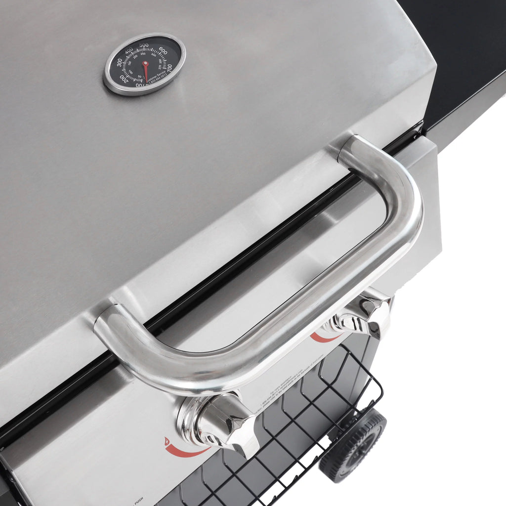 2-Burner Propane Gas Grill, Stainless and Black X19120