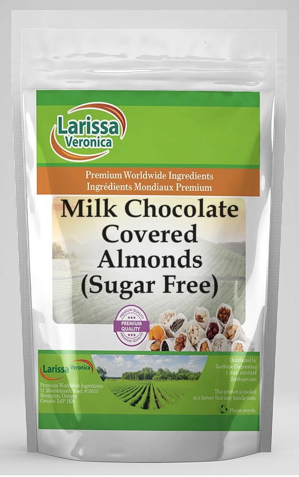 Sugar Free Milk Chocolate Covered Almonds 4 oz 2-Pack C903037
