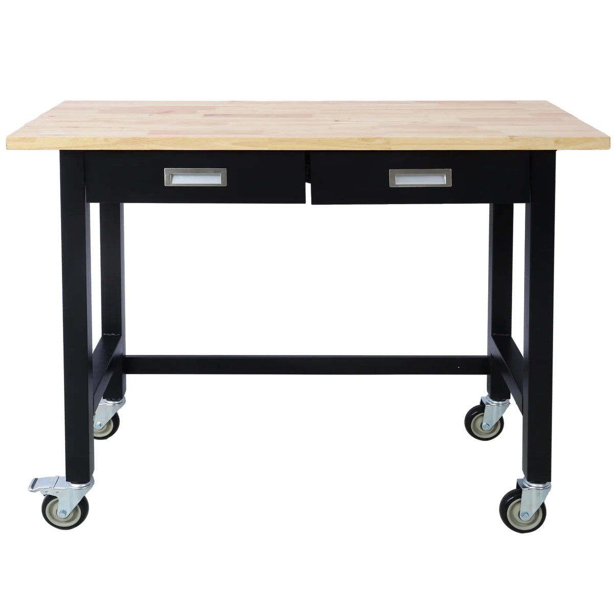 48in Heavy Duty Bamboo Wood Workbench with Drawer Storage T56410