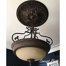 9x22OD x 4 1/8x22ID x 5/8x22P Ceiling Medallion, Hand-Painted Spartan Stone L48781