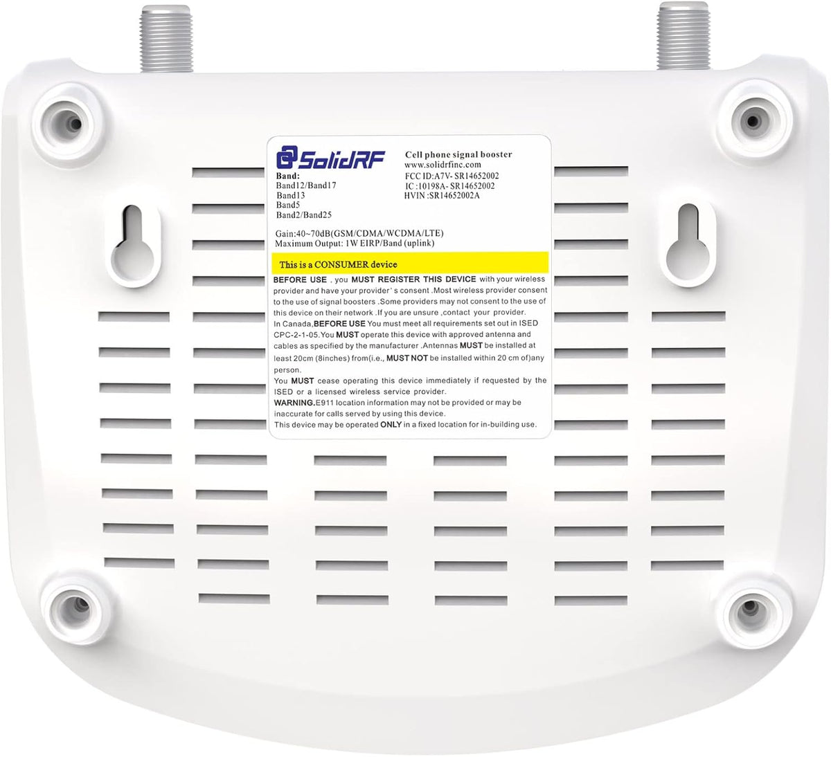 Cell Phone Signal Booster for Home, Band 12/17/13/5/2/25, Coverage Up to 2,000 sq ft V46666