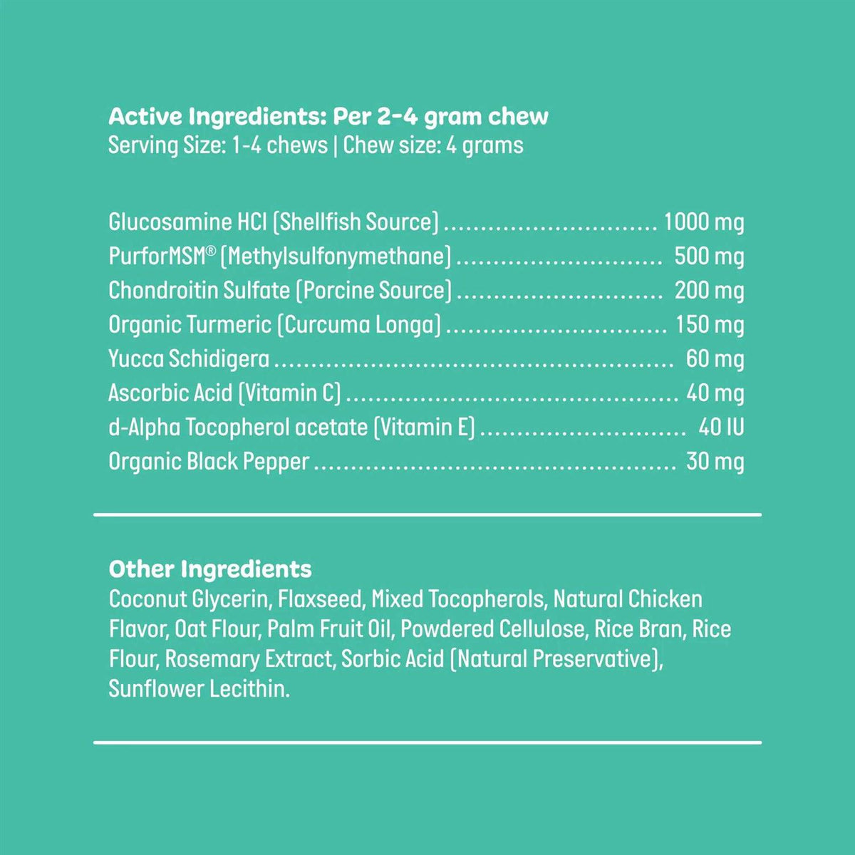 Glucosamine for Dogs Hip and Joint Supplement with Chondroitin D951