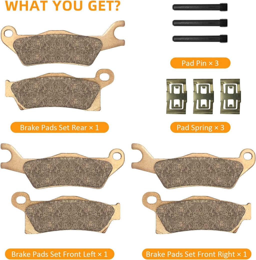 Front & Rear Sintered Brake Pads Pack of 2 (3 Sets) G774