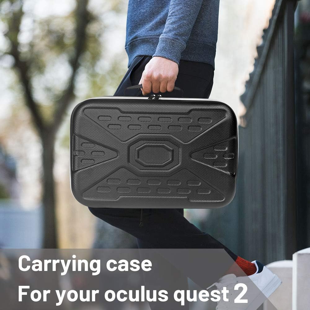 Hard Case for Oculus Quest 2 VR Gaming Headset with Shoulder Strap Pack of 2 Z70171