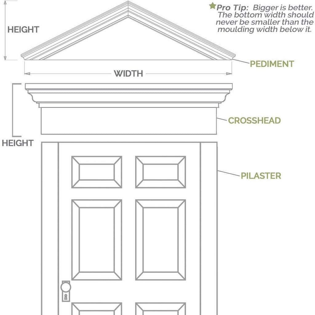 7x22W x 102x22H x 2x22P Two Equal Flat Panel PVC Pilaster with Decorative Capital & Base (Pair) F779