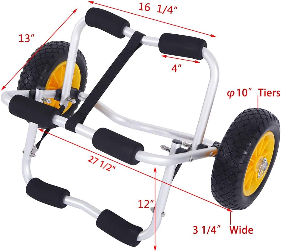 1.5MM Bend Aluminum Alloy Canoeing Trailer Cart N785
