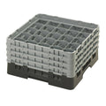 25 Compartment Full Size Glass Rack with 4 Extenders, Black F136468
