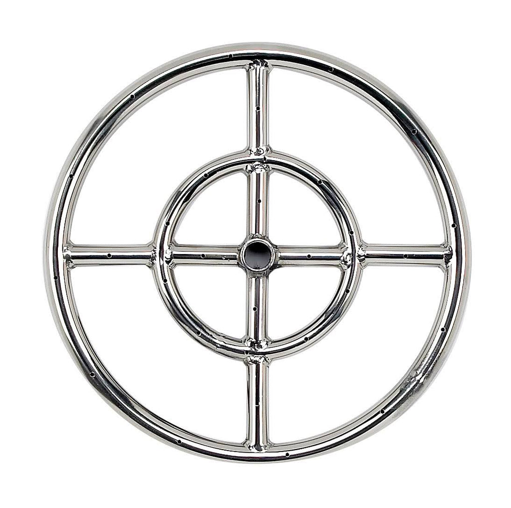 18x22 Round Stainless Steel Flat Pan with Spark Ignition Kit Propane G739734