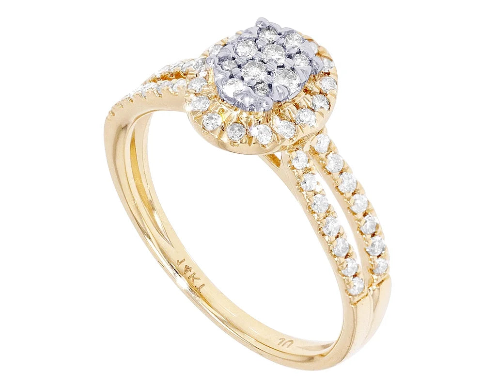 0.5 CT Diamond Engagement Ring 14K Gold D268