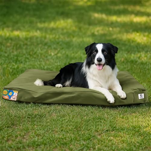 42-Inch Canvas Waterproof Washable Outdoor Dog Bed I55629