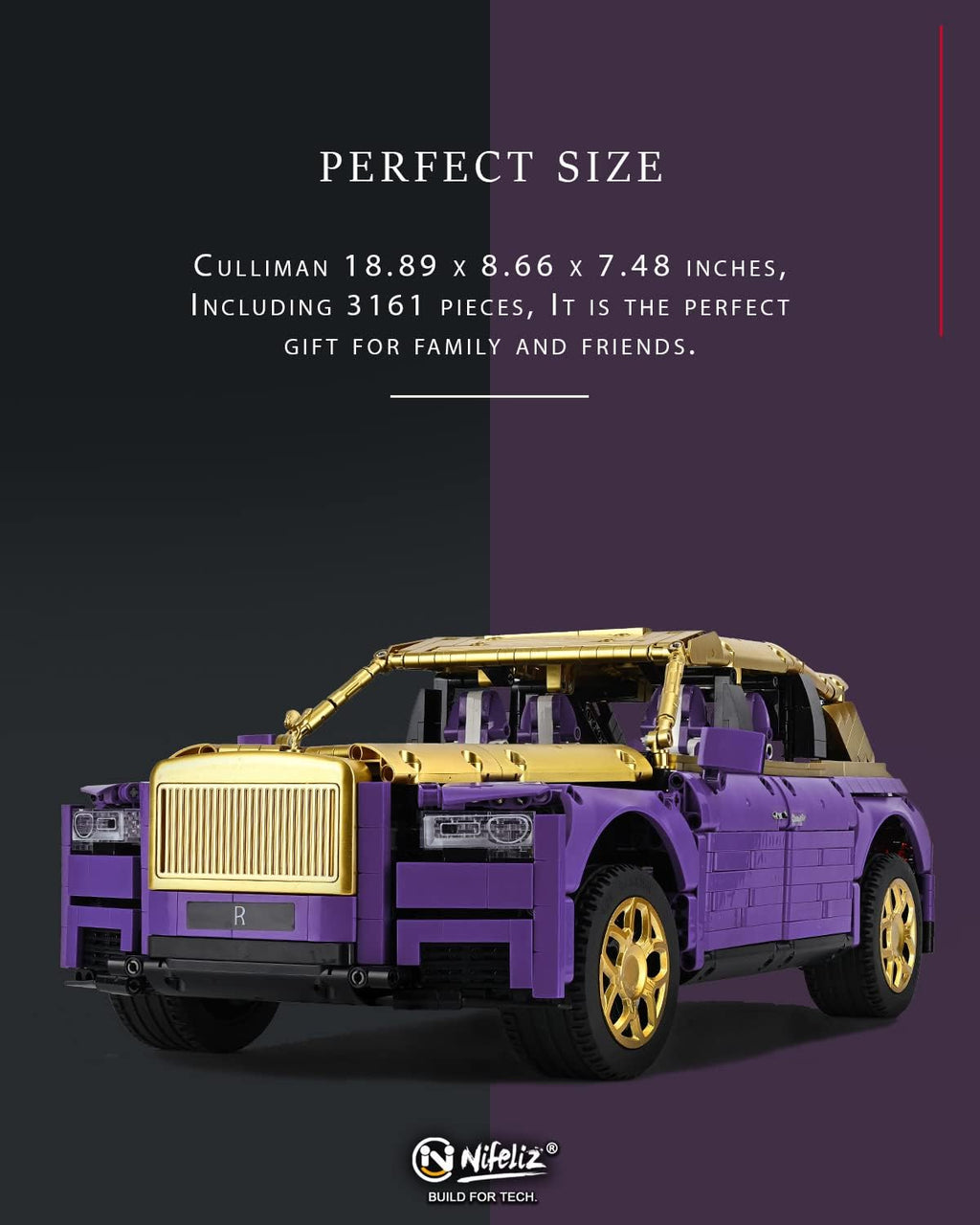 3,161 Pieces Sport Utility Car Building Kit H20880