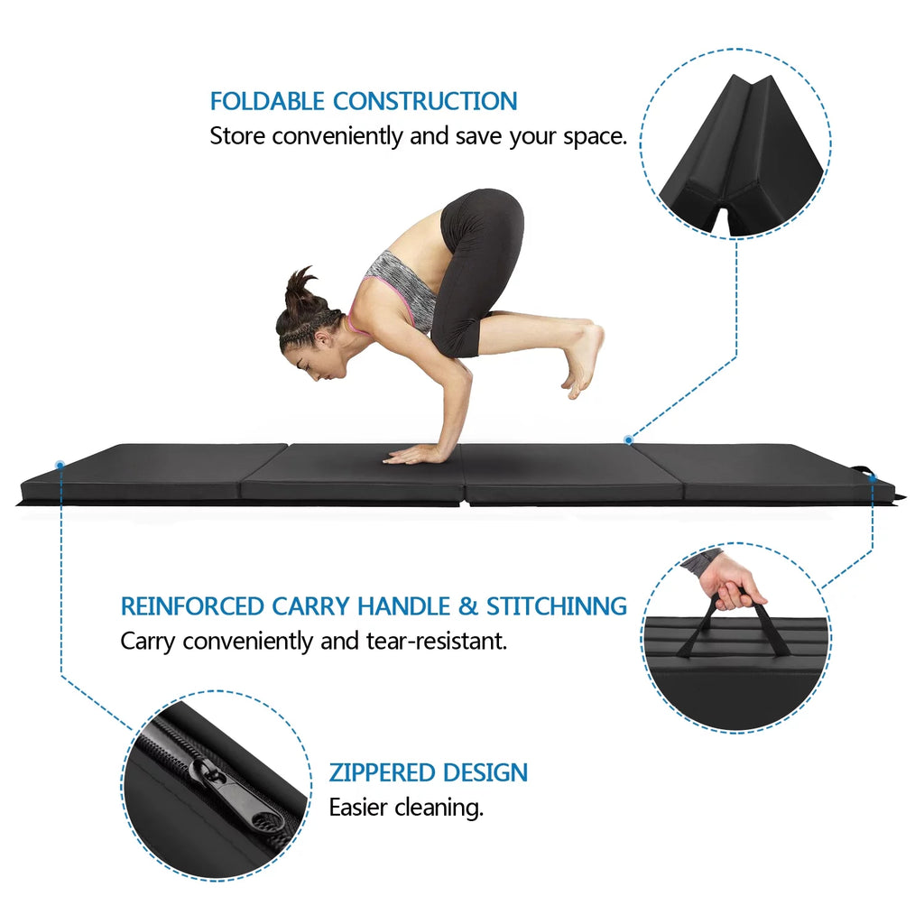 8' x 2ft x 2in Folding Gymnastics Aerobics Mat V135