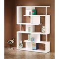 White Bookcase with Chrome Support Beams Q834
