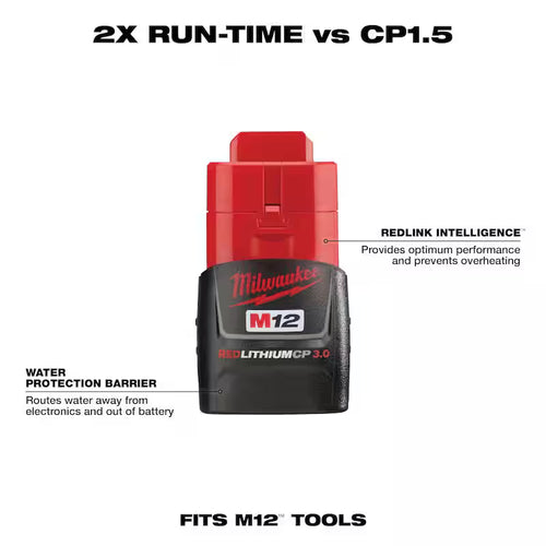 12-Volt Lithium-Ion Compact Battery Pack 3.0Ah 4-Pack Y80196