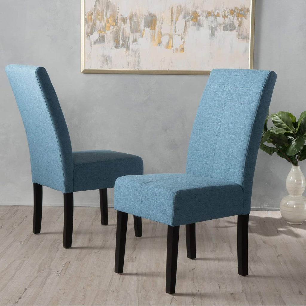 Blue Fabric Dining Chairs, 2-Pcs Set L657417