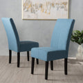 Blue Fabric Dining Chairs, 2-Pcs Set L657417