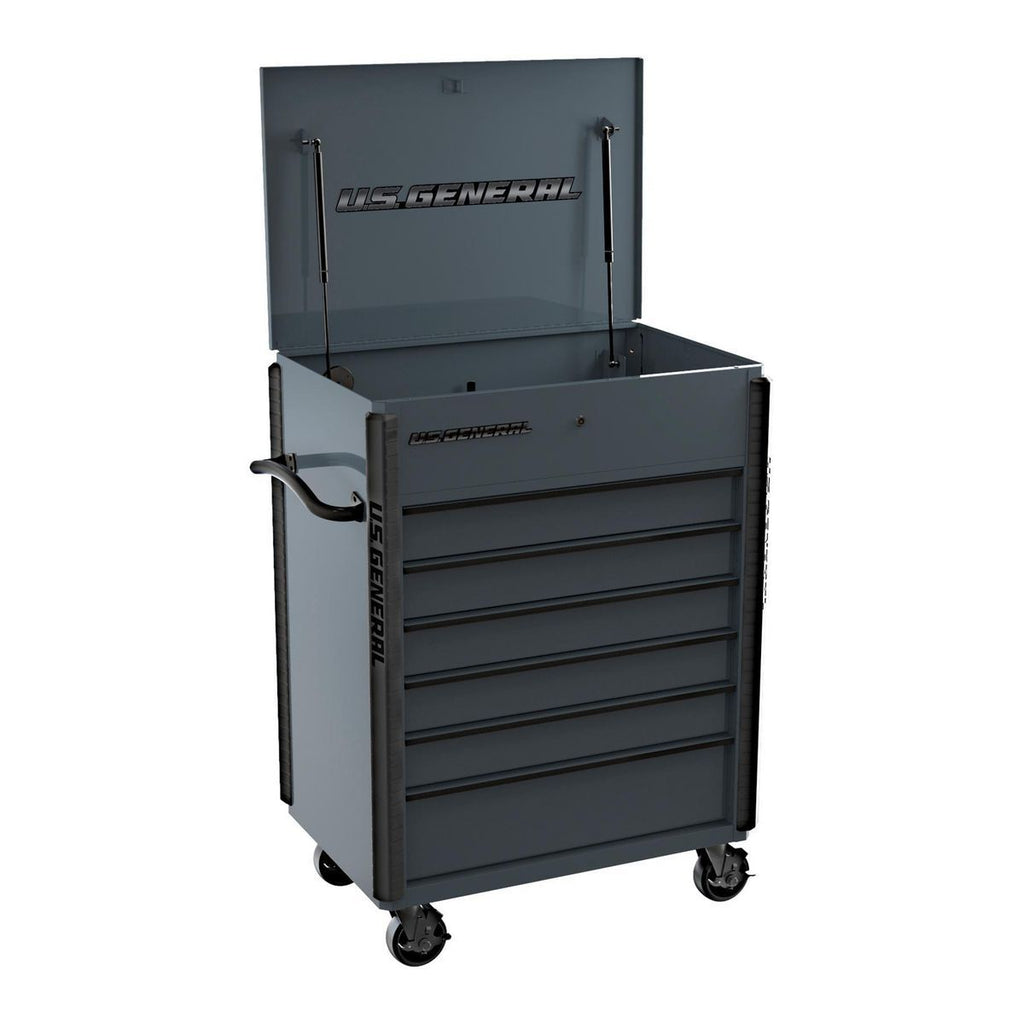 6 Drawer Slate Gray Service Cart N1881