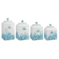 Ceramic Blue Lagoon 4 Piece Canister Set I563