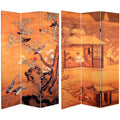 6 ft. Tall Double Sided Canvas Room Divider V909451